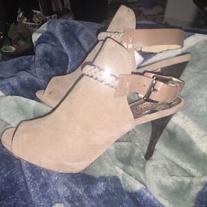 Elegant Tan Women's Heeled Sandals